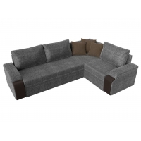 Угловой диван Николь (рогожка серый коричневый) - Изображение 4